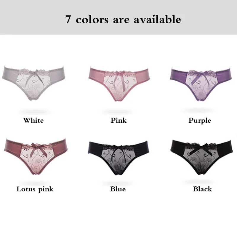 Модные фиолетовые сексуальные трусики для девочек Прозрачное нижнее белье