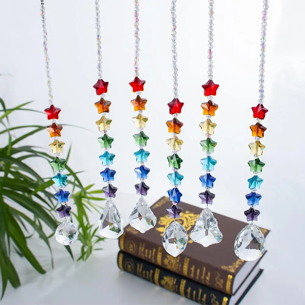 H & D Хрустальная люстра Призмы Suncatchers радужные оконные шторы чакры солнечные Catchers