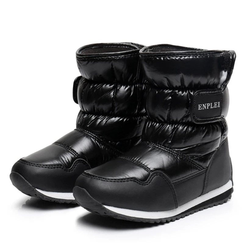 

2023 Winter Girls Boots Children Waterproof Kids Boots Plus Velvet Boys Snow Boots Platform Cotton Shoes for boy girl kid сапоги