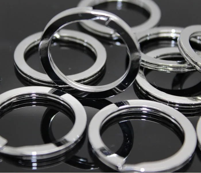 

100 pcs/lot stainless steel Iron Round Metal Keyring Rhodium Plated Ring Car DIY Key Chain 25MM 28MM 30mm 32MM 33MM 35MM