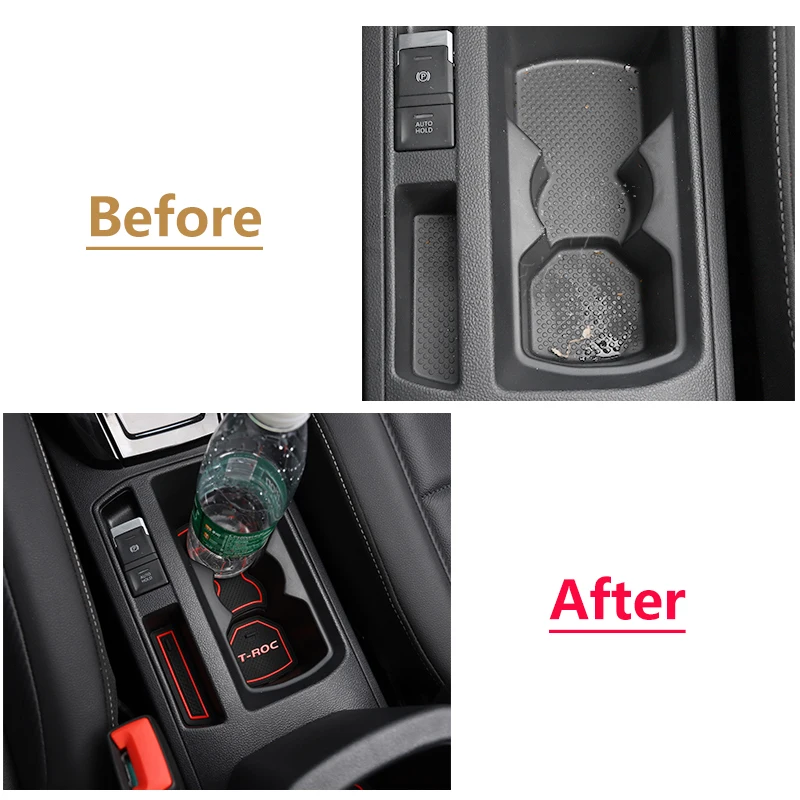 Для Volkswagen VW T-ROC T ROC 2017 2018 резиновые коврики для дверей автомобиля с прорезями