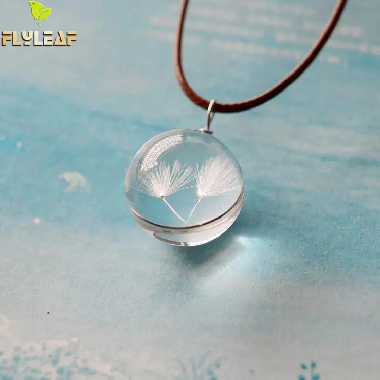 Женское ожерелье с подвеской в виде одуванчика|dandelion necklace|pendants for womennecklaces & pendants |