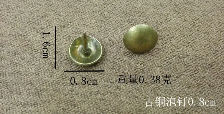 0.8x1.6 cm 100 шт гвозди для обивки, античная латунь, бронзовая Шпилька, шпильки для дверей, поролоновые гвозди для шкафов, оружейные гвозди, позолоченные шпильки "кошачий глаз" - Цвет: 0.8x1.6 cm