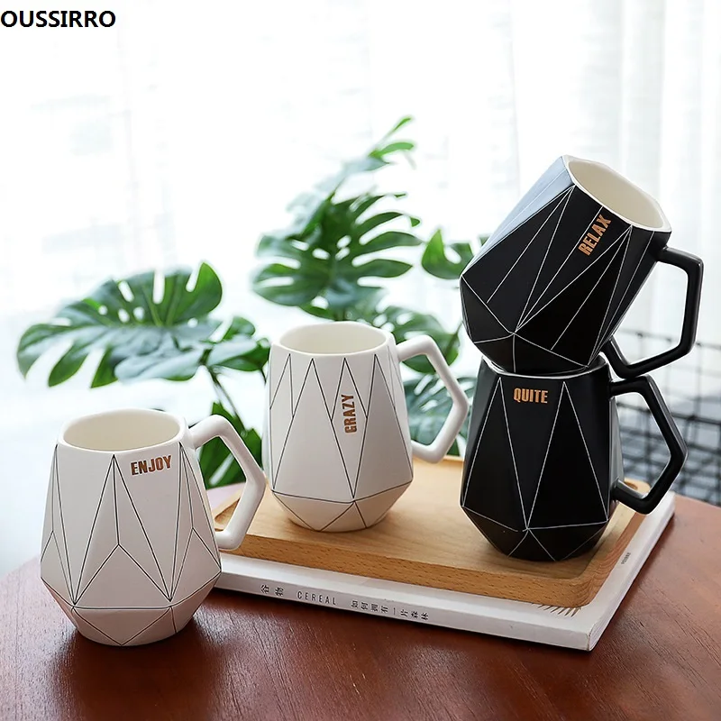 OUSSIRRO креативные многоугольные модные однотонные кружки керамические