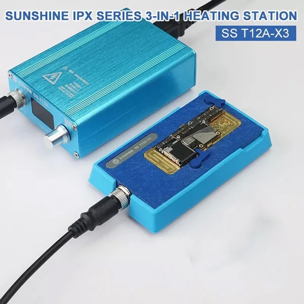 Host And T12A-X3 SS-T12A для iPhone 3 в 1 Материнская плата разделителя Отопление Паяльная станция для iPhone X/XS MAX Процессор iс чип разборки средство для удаления клея - Цвет: Host And T12A-X3