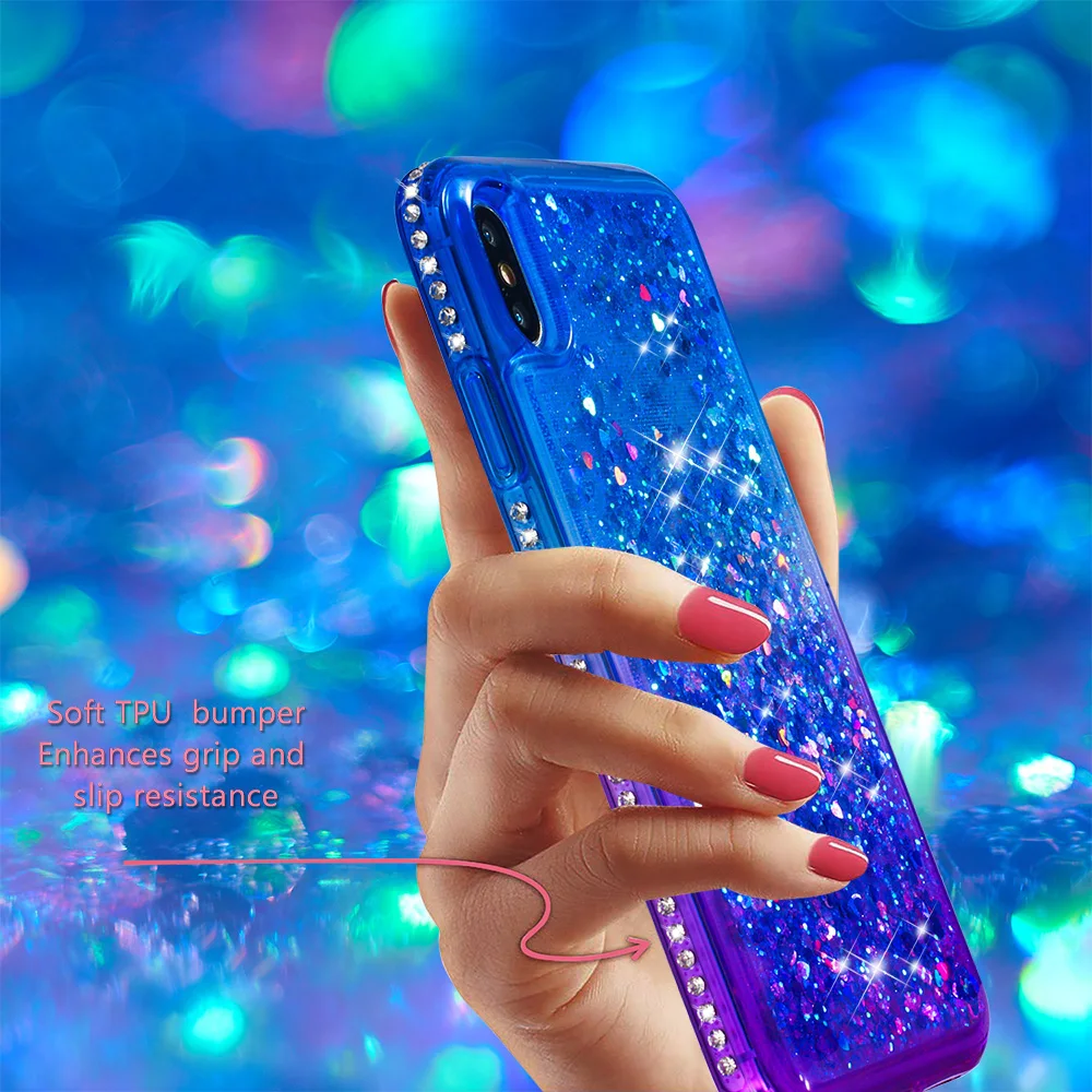 Чехол для iPhone 11 12 Pro X XS Max XR 8 7 6S Plus 5 SE противоударный чехол из ТПУ с бриллиантами