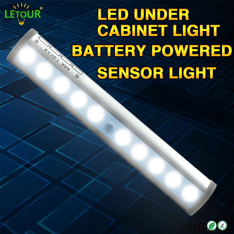 Беспроводной настенный светильник с датчиком движения 5 Вт 10 светодиодный