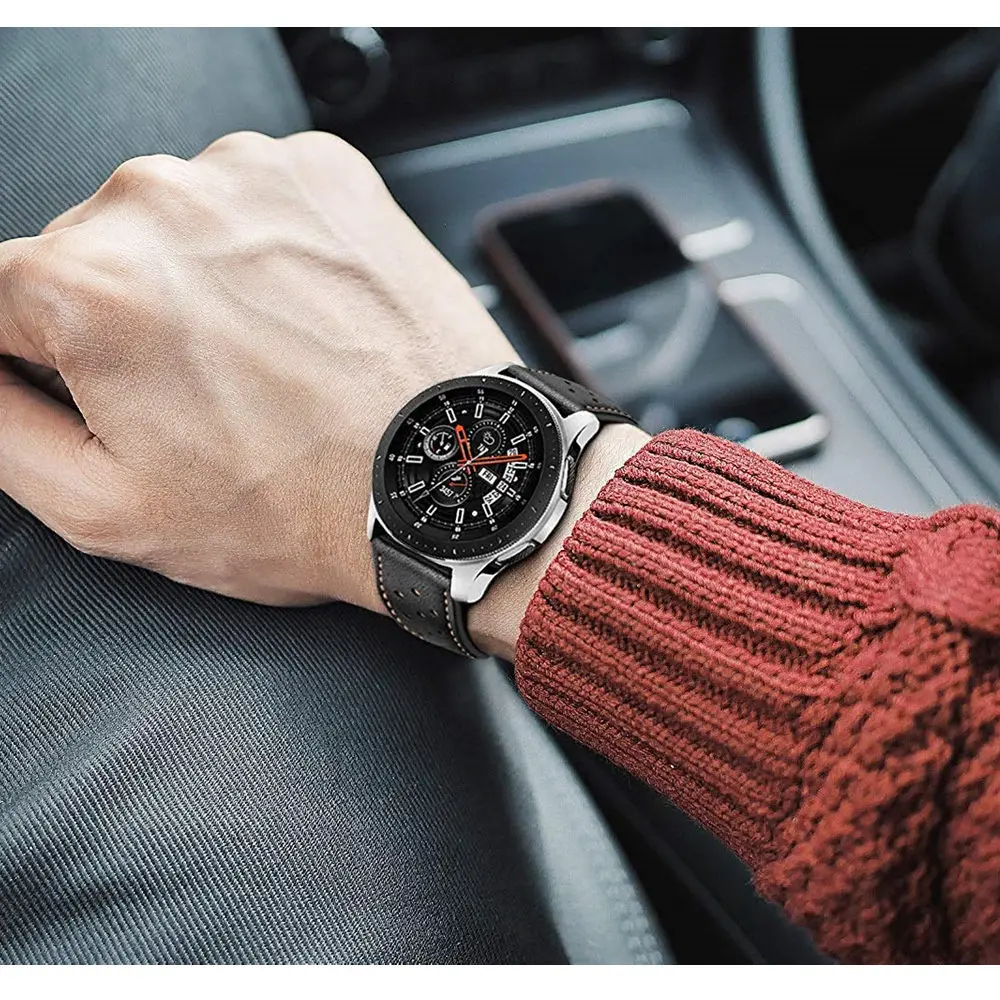 22 мм Galaxy watch 46 мм ремешок для samsung gear S3 Frontier band huawei watch GT Ремешок Браслет из натуральной кожи ремешок для часов S 3 46