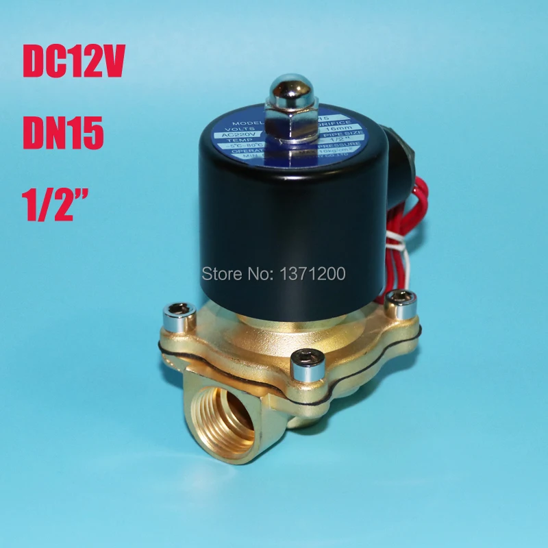Пневматический Электрический электромагнитный клапан 16 мм 2W160 15 N/C 2 канала 1/2