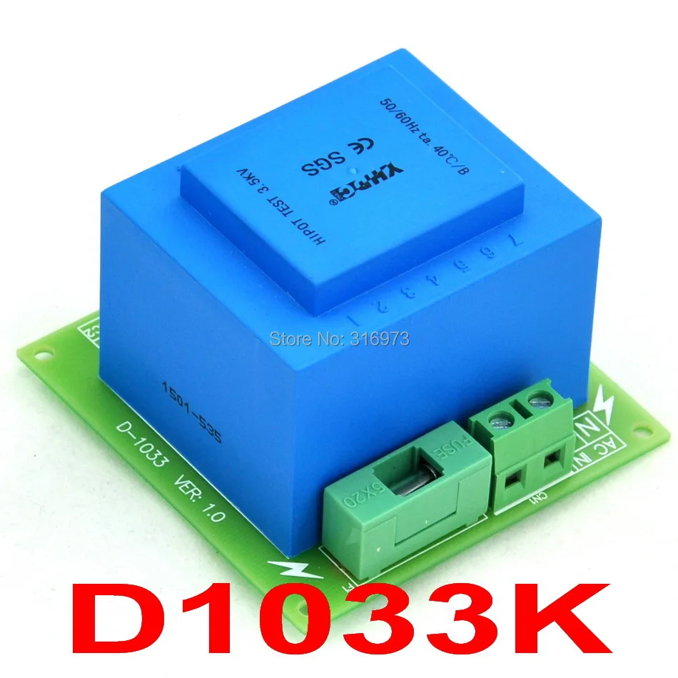 Основной 115VAC вторичный 2x 15VAC 20VA Мощность трансформатор модуль D 1033/K AC15V|module|modulation