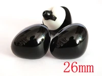 free shipping 26mm high quality safety animal nose in black plastic for doll crochet plushies 20pcs