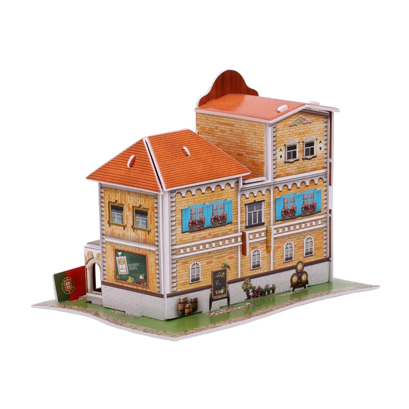 Картонная 3D игрушка головоломка 27 шт. Португалия модель отеля европейская