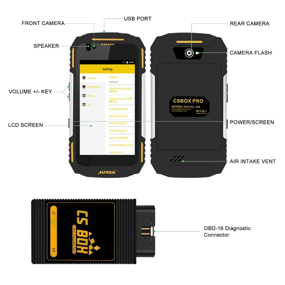 CSBOX PRO автомобильный детектор OBD компьютерный диагностический инструмент для