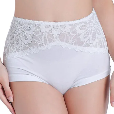 white Queenral для женщин; большие размеры трусики Высокая Талия L, XL, XXL, XXXL хлопок бесшовные трусики для Для женщин черный белый белье трусы женские стринги трусы трусикибесшовные трусыженские трусытрусики женскиетрусы - Color: white