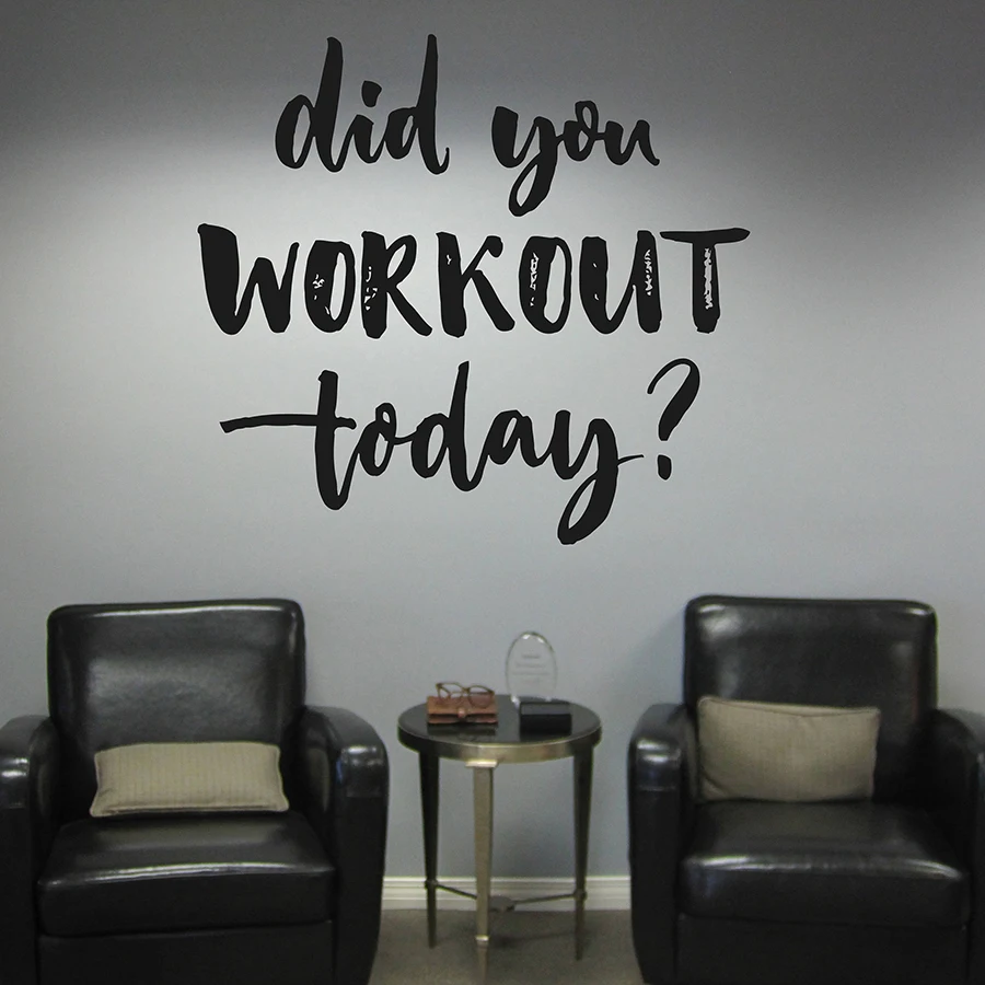 Настенные наклейки сделали вас тренировки сегодня спальня Цитата домашний декор