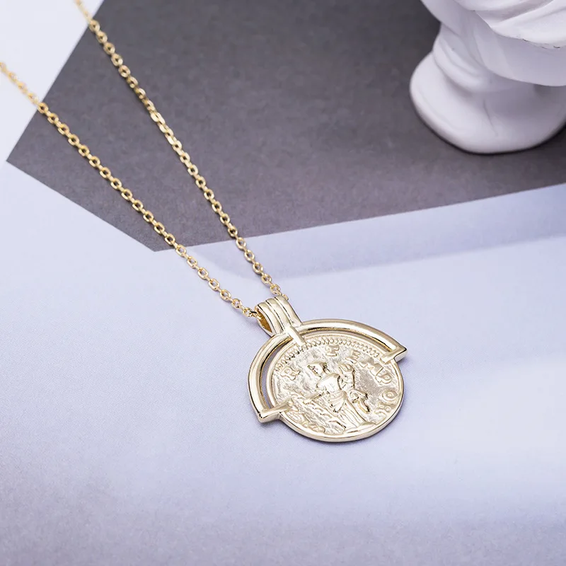 Портрет круглый кулон ожерелье 100% 925 пробы серебро nacklace ювелирные изделия