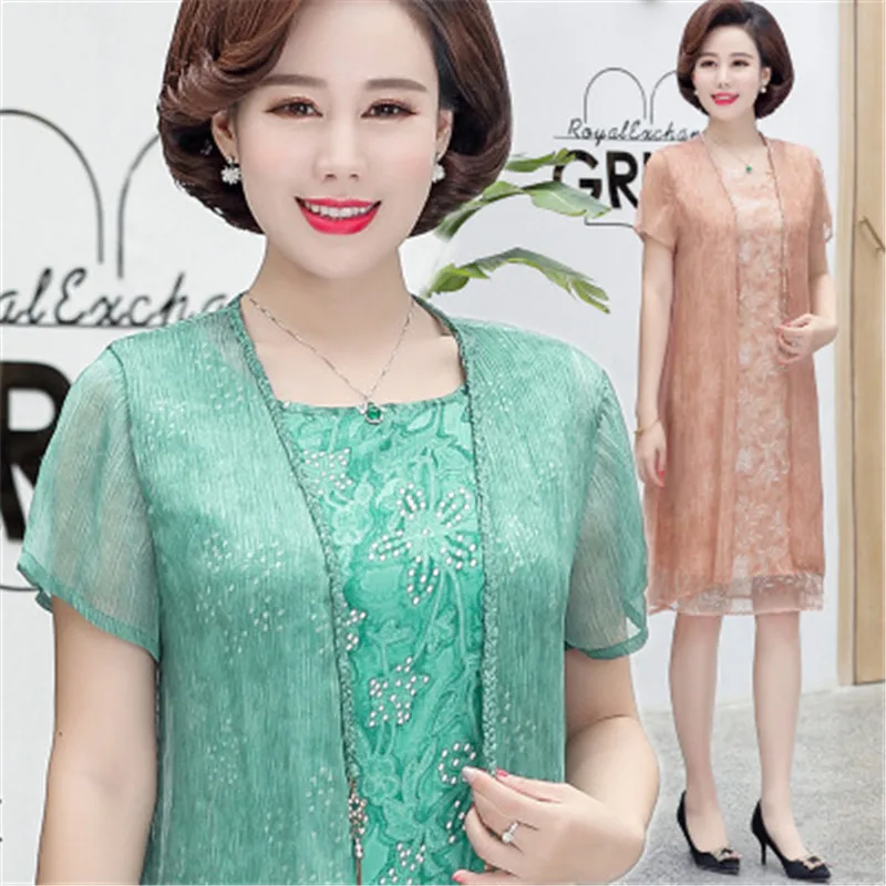 Женское шифоновое платье с цветочным принтом Элегантное летнее из двух