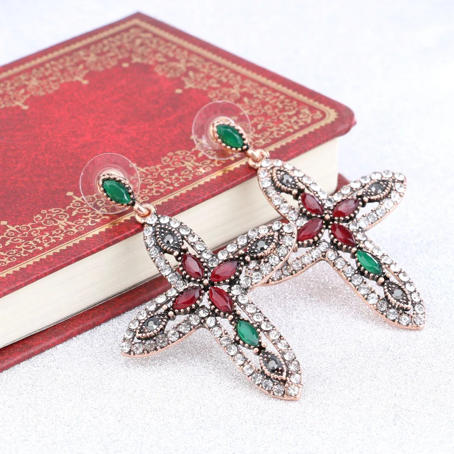 Женские серьги с подвеской в виде креста