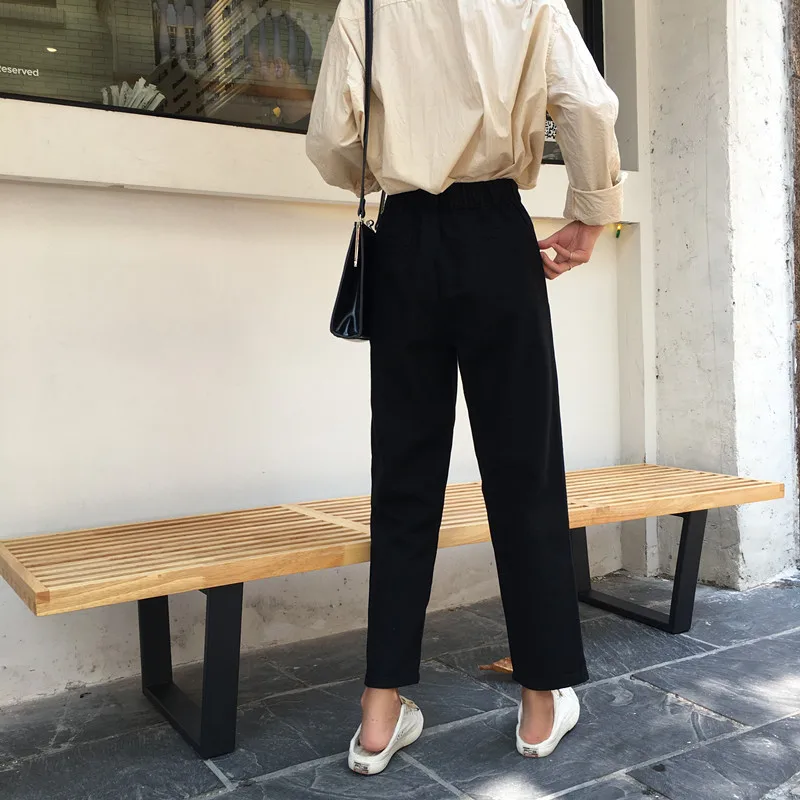 Фото jeans femme 2018 nouveau autumn winter vintage korean fashion black harajuku casual loose pants student denim womens jeans femme 2018 nouveau autumn winter vintage korean fashion black harajuku casual loose pants student denim womens