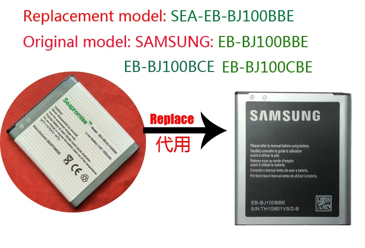 Розничная продажа батарея EB BJ100BBE для Galaxy J1 J100 J100D J100DS J100F J100FN J100H J100DD J100HZB J100M J100MU J100S