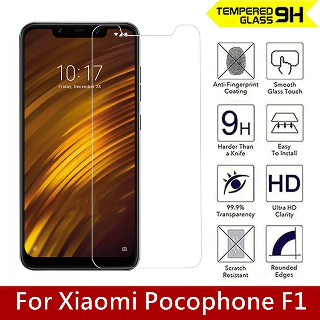 

10PCS/Lot 2.5D Tempered Glass film For Xiaomi Pocophone F1 Screen Protector High Quality Toughened Protective film for Xiaomi F1