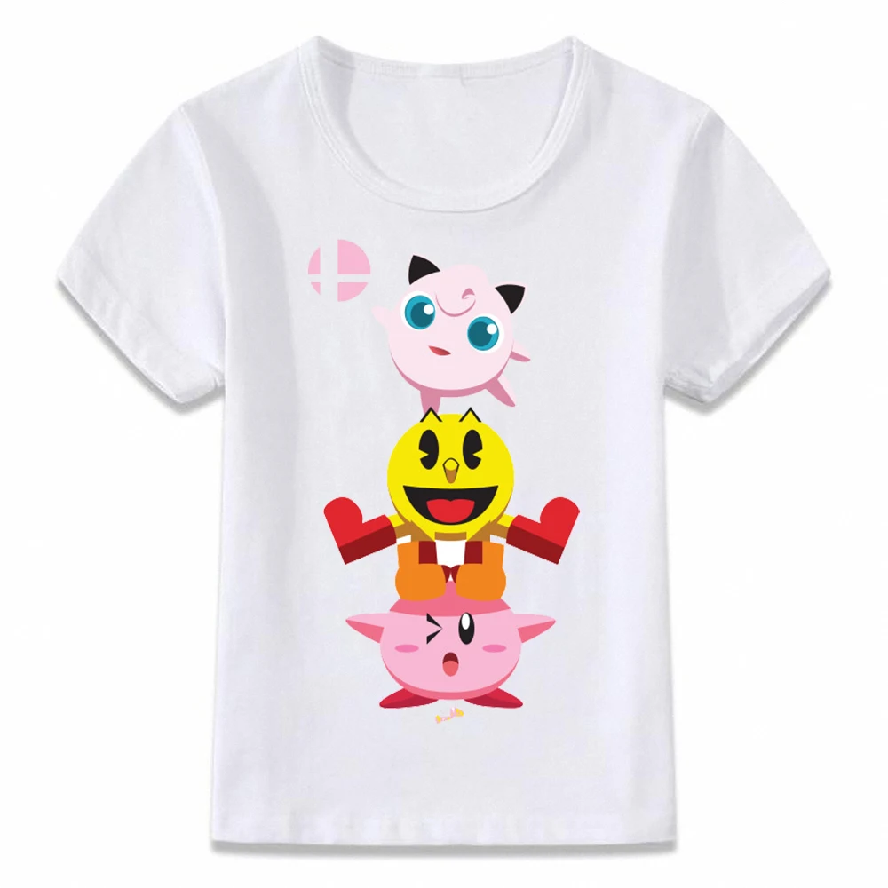 3T048U Детская одежда с героями мультфильма Angry буфами на рукавах Jigglypuff футболка для мальчиков и девочек ясельного и дошкольного возраста рубашки с коротким рукавом - Цвет: 3T048U