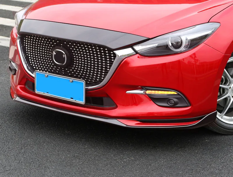 Для Mazda 3 Axela sedan- Передний Комплект кузова ПУ бампер спойлер и боковые юбки расширитель сплиттер Плесень Автомобильный Стайлинг