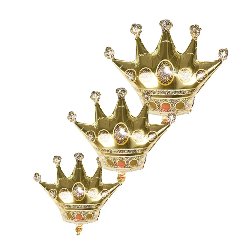 3Size New Golden Crown Aluminum foil Balloons Prince Princess Birthday Wedding Baby Shower Party Decorative Air Toy Balloons|Воздушные
