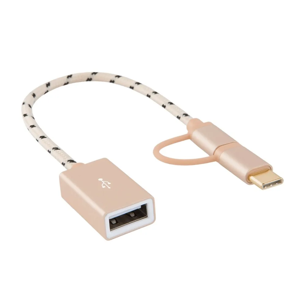 Robotsky 2 в 1 type C Micro USB OTG кабель адаптер Android USB OTG адаптер для Xiaomi Redmi samsung разъем USB OTG адаптер