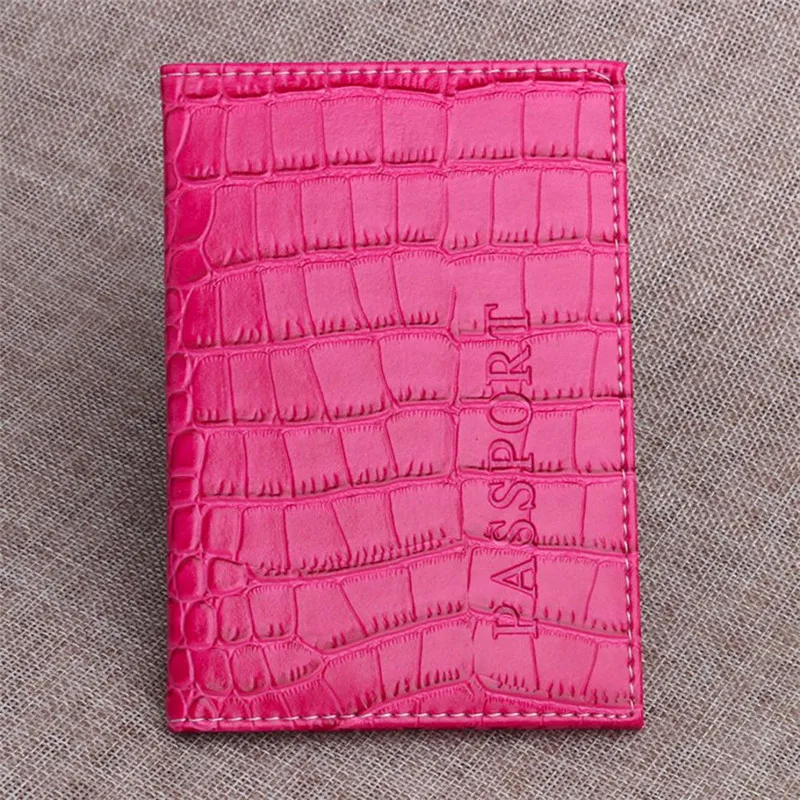 Hot Pink Обложка для паспорта, держатель для паспорта, защитный кошелек, визитная карточка, мягкая обложка для паспорта, кожа, Carteira - Цвет: Hot Pink