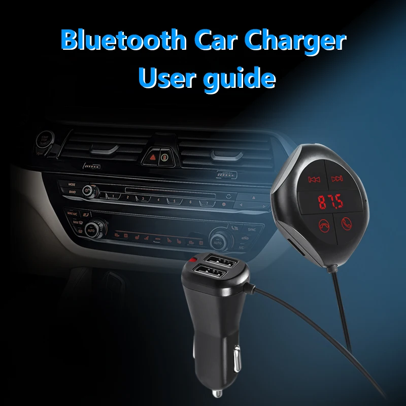 Herorider Беспроводной автомобильный Bluetooth Fm-передатчик с двойным USB-зарядным