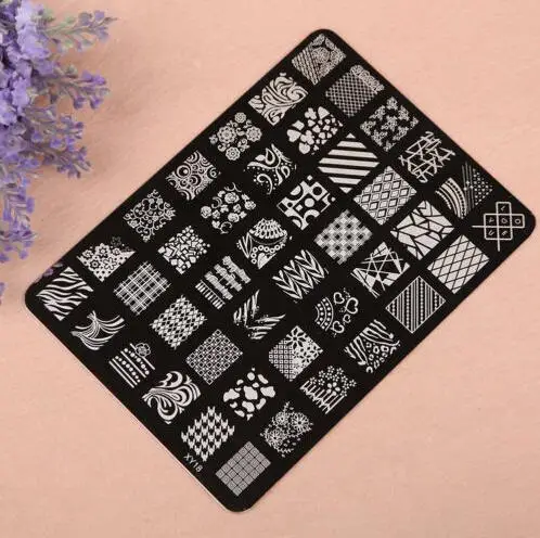 Цельнокроеное платье узор дизайн ногтей штамп штамповка изображения Konad