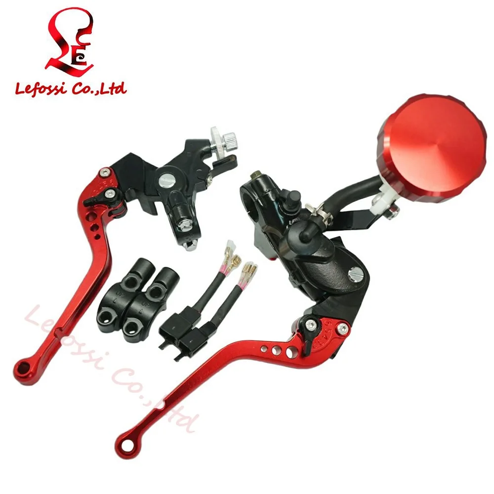 7/8&quot Universal Motorcycle Lever Brake Clutch Master Cylinder Kit Reservoir Silver Brand New For HONDA SUZUKI KAWASAKI YAMAHA |