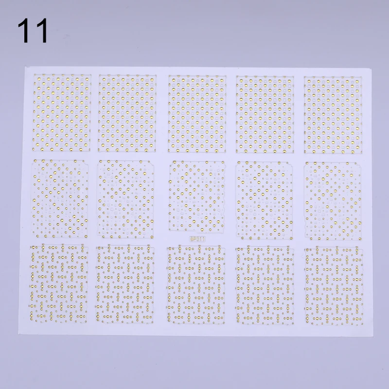 Pattern 11 Золотой лак для ногтей наклейки самоклеящиеся геометрической формы Дизайн Клей Nail Art наклейки виниловые декоративный для маникюра DIY - Цвет: Pattern 11