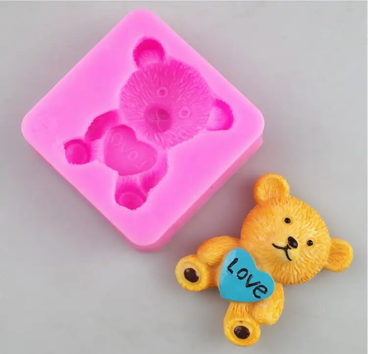 

Free Post new LOVE Winnie the perspective of environmental protection silicone mold liquid silicone mold cake decorating tools