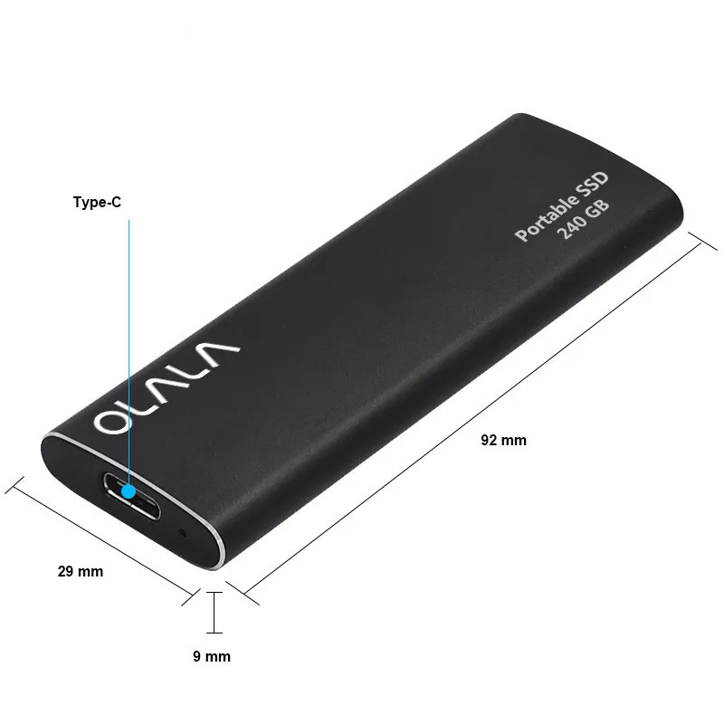 OLALA внешний SSD PM30C 120 ГБ 240 480 Тип C USB 3 1 Gen 2 Портативный Внешний твердотельный