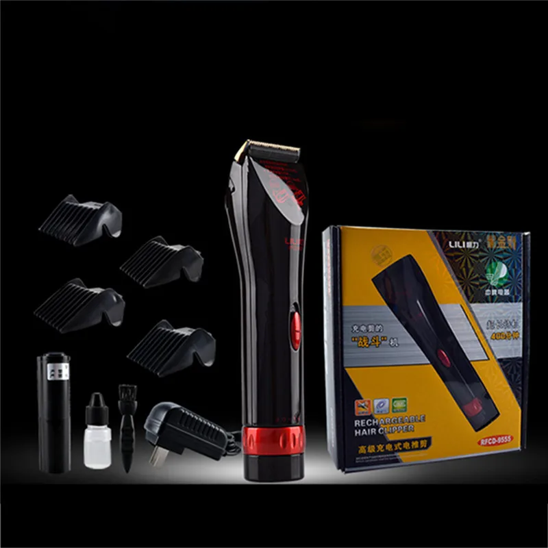 

Professional LILI Rechargeable Hair Trimmer Haircut Electric hair Clipper Cutting Machine with 3 5 7 9mm for baby