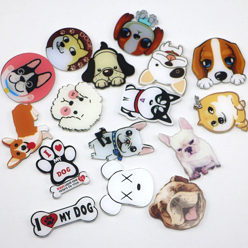 Шт. 1 шт. значок милый творческий мультфильм животных хаски собака шаблона для