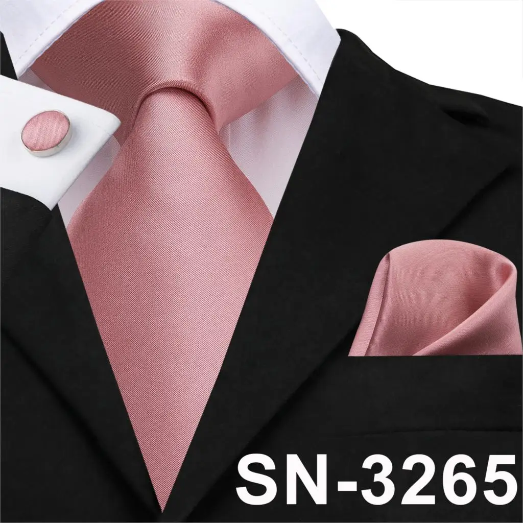 SN-3142 Hi-Tie мужской галстук шелковый галстук золотой желтый плотные галстуки для мужчин Модный свадебный деловой ГАЛСТУК, носовой платок, запонки набор для мужчин - Цвет: SN-3265