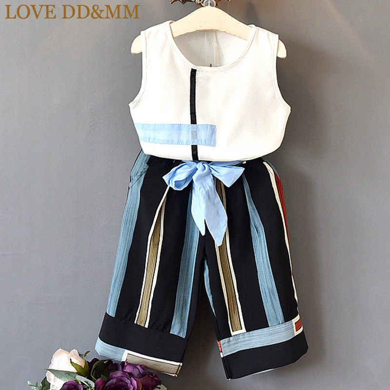 Комплект для девочек LOVE DD & MM Новинка лета 2021 детская одежда модная футболка жилет