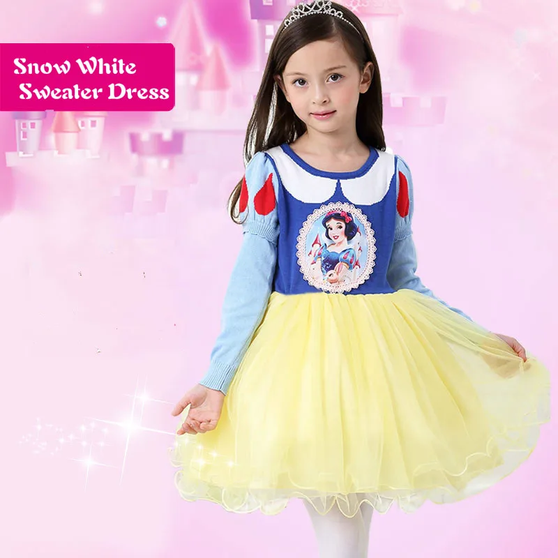 Новинка сезон весна-зима платье-свитер с длинными рукавами для девочек детская