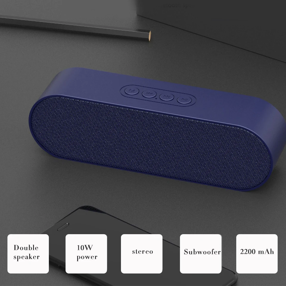Мощный Bluetooth динамик 10 Вт fm-радио TF карта сабвуфер Колонка Саундбар ТВ Hifi звуковая