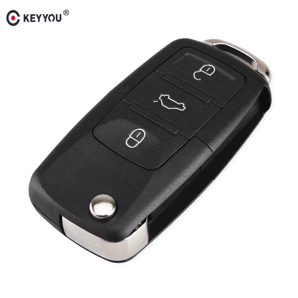 Раскладной Автомобильный Чехол KEYYOU с откидной крышкой для VW polo passat b5 Tiguan Golf VOLKSWAGEN