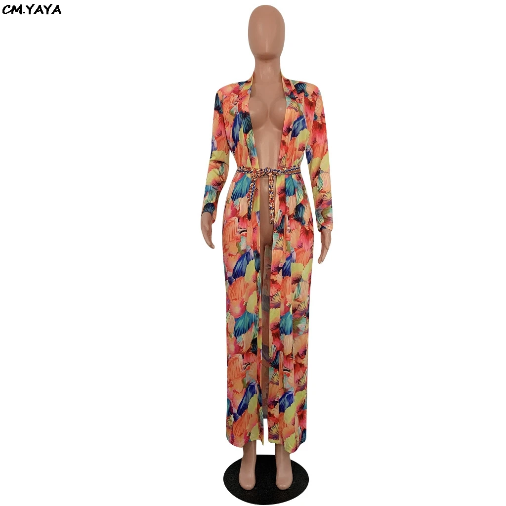 2019 Новая женская летняя обувь с цветочным принтом открытым швом С поясом длинные