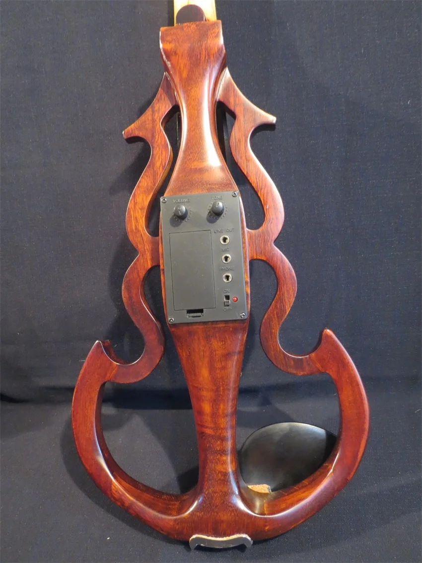 Обтекаемая резная электрическая скрипка с прокруткой в виде животного 5 струн 4/4