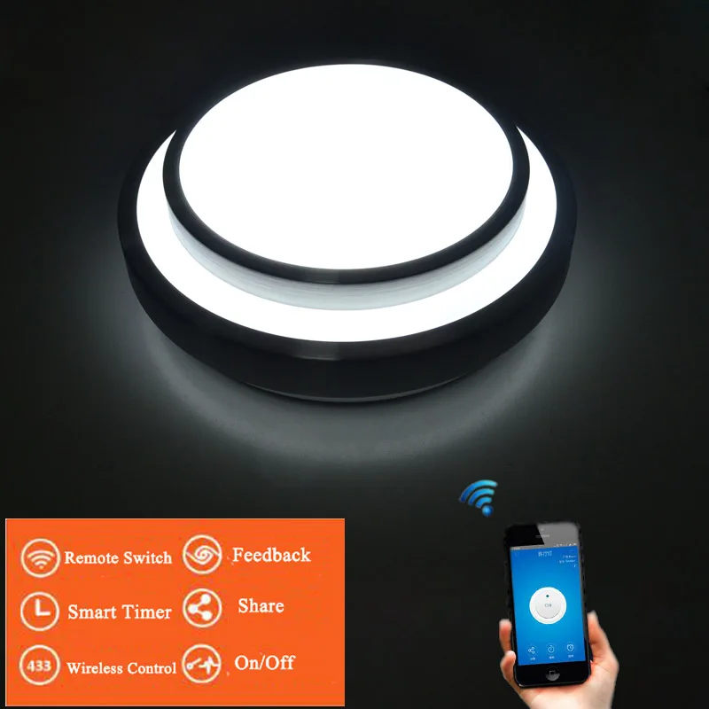 

Jiawen LED Wifi Wireless ceiling lights 15W Aluminum+Acryl Indoor Smart lighting with App Remote Control AC 100-240V