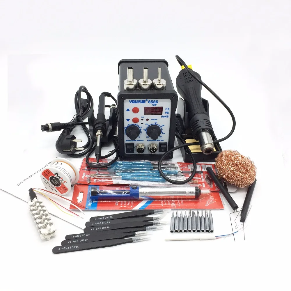 Паяльная станция YOUYUE 220 2 в 1 110 В 700 Вт 8586 в|youyue 8586|electric soldering iron stationsoldering station |