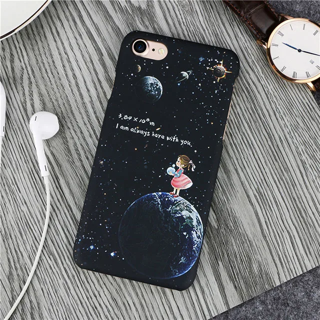 Style 5 Милый дирижабль планета Луна Чехол для телефона для iphone XS Max X XR 8 7 6 6S Plus 5 5S SE чехол мультфильм Пары чехол s Жесткий PC Capa - Цвет: Style 5