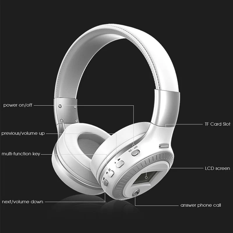 Zealot B19 беспроводные наушники Bluetooth гарнитура над ухом fm-радио мини Mp3 Play с мини-телефоном
