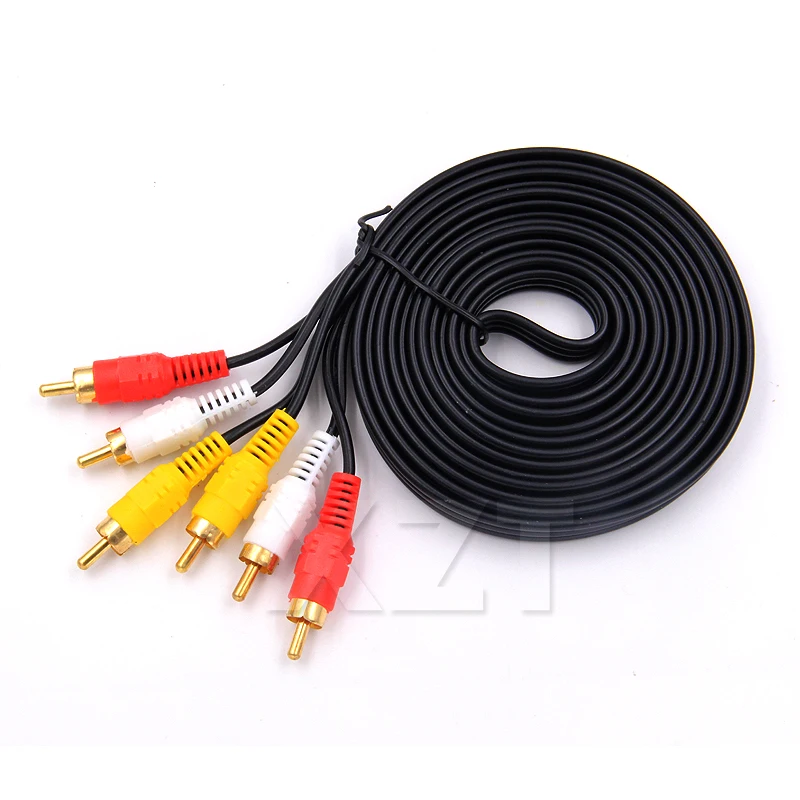 Позолоченный 3 RCA композитный кабель штекер 1 5 м 10 15 аудио/видео AV Удлинительный